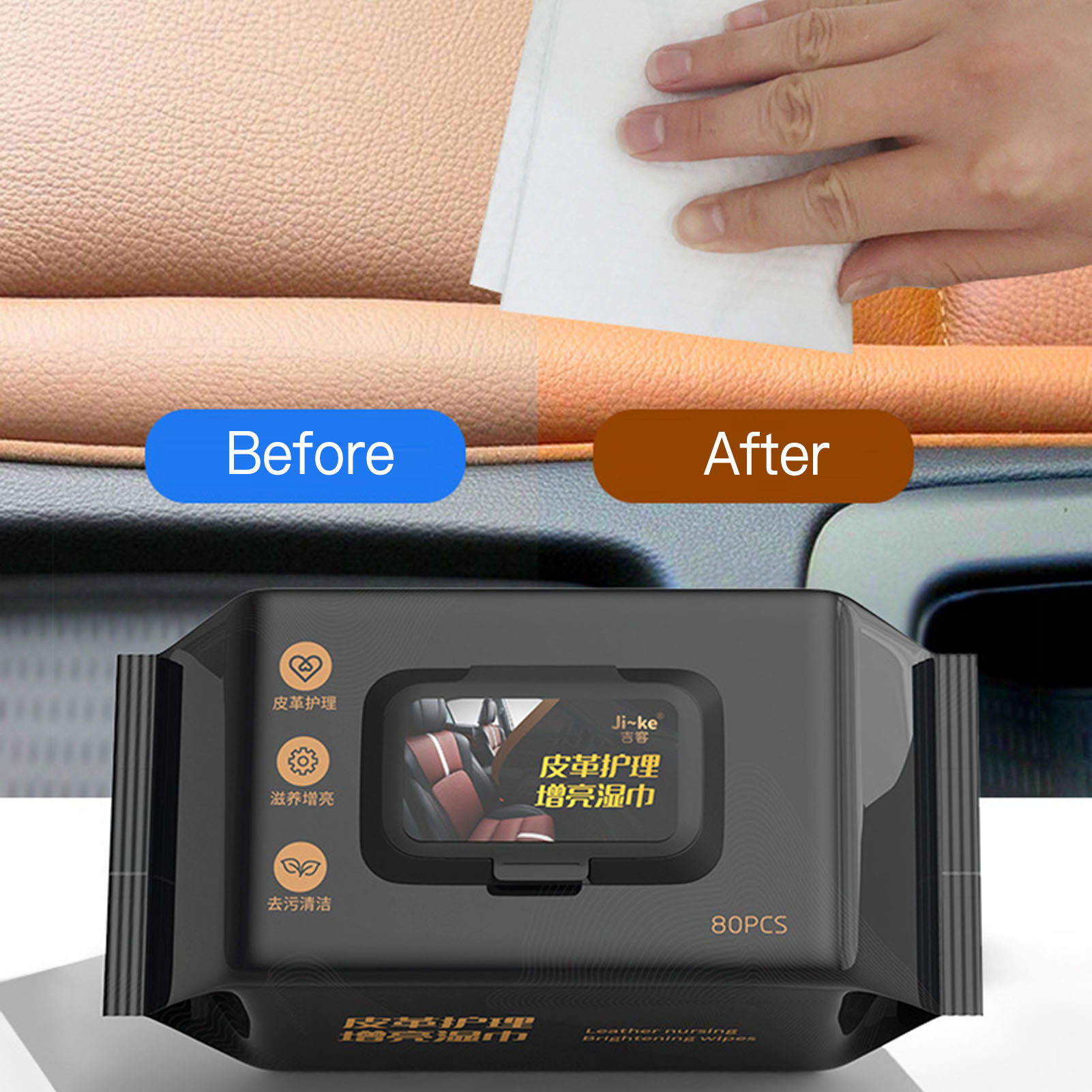 80pcs/bag Car Interior Cleanin - Leather Cleaner Interior ulasan dan harga
