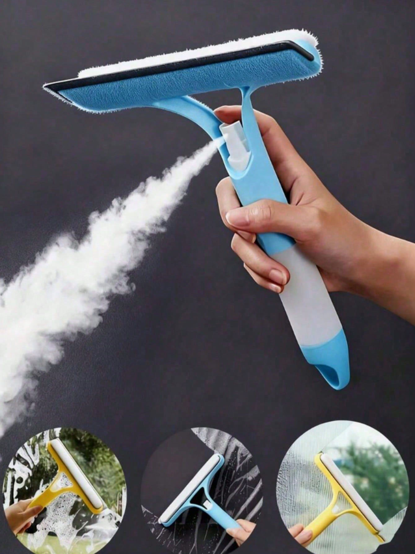 3 in 1 Glass Squeegee with Spr - Glass Cleaner Streak ulasan dan harga