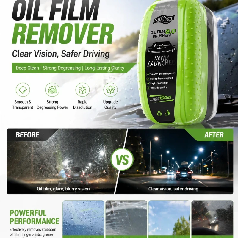 Car Glass Oil Film Remover Aut - Car Cleaning Brush ulasan dan harga