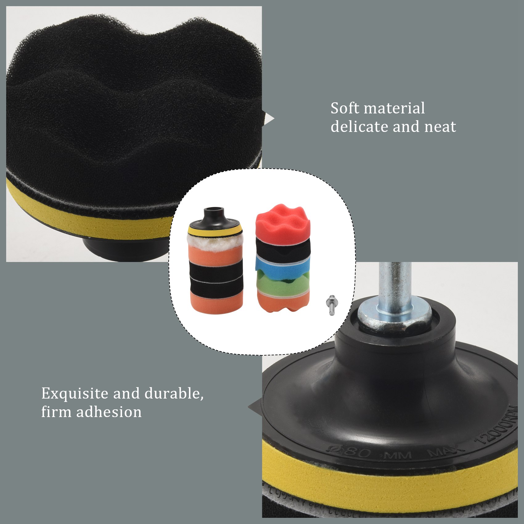BAAG-11Pcs 3 Inch Waves Buffer - Polish Pad Set Buffer ulasan dan harga